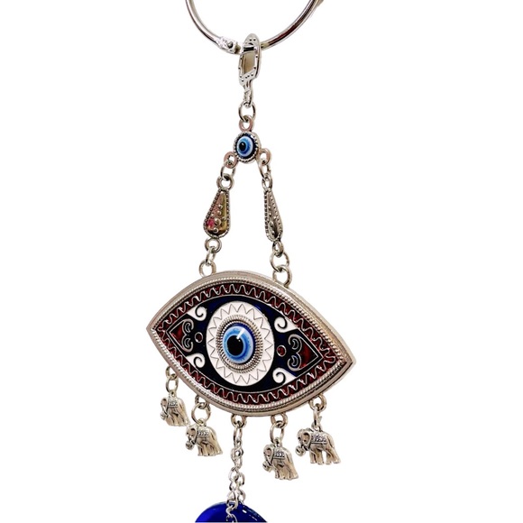 The Protective Eye With Luck Elephants Hanging Decor - Picture 2 of 3